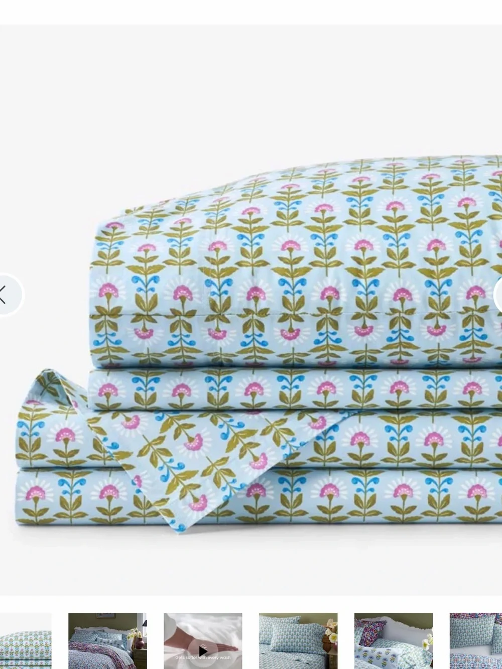 New The Company Store Full Size Idril Classic Cool Cotton Percale Sheet Set - Picture 1 of 6
